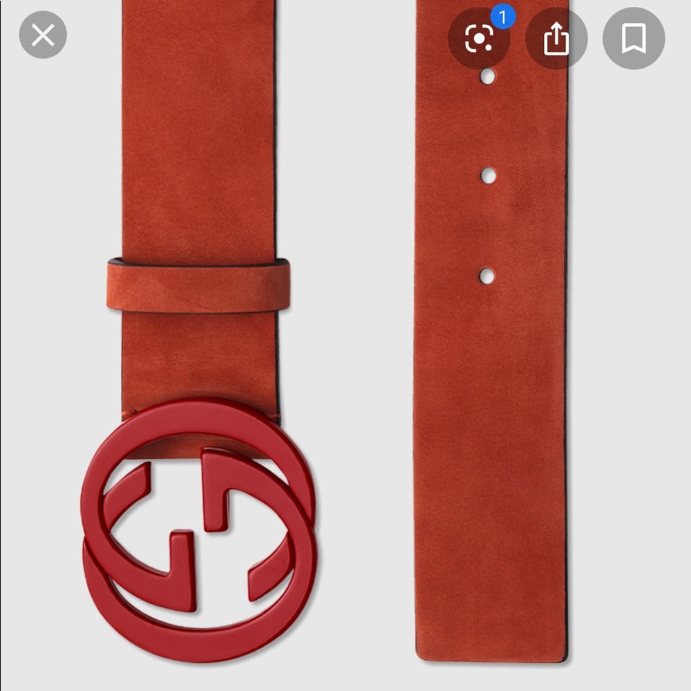 Red Gucci belt - Men